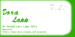 dora lapp business card